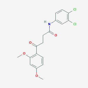 molecular formula C18H17Cl2NO4 B3695092 N-(3,4-dichlorophenyl)-4-(2,4-dimethoxyphenyl)-4-oxobutanamide 