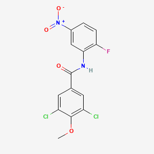 3,5-dichloro-N-(2-fluoro-5-nitrophenyl)-4-methoxybenzamide