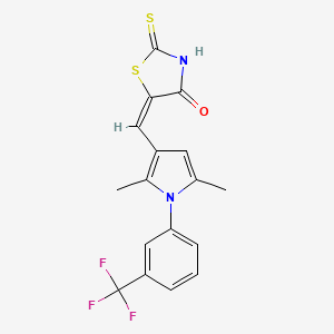 5-({2,5-dimethyl-1-[3-(trifluoromethyl)phenyl]-1H-pyrrol-3-yl}methylene)-2-thioxo-1,3-thiazolidin-4-one