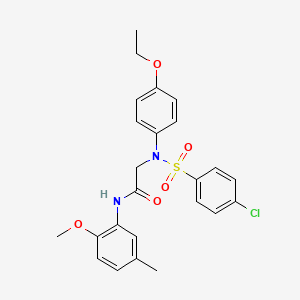 molecular formula C24H25ClN2O5S B3695115 N~2~-[(4-chlorophenyl)sulfonyl]-N~2~-(4-ethoxyphenyl)-N~1~-(2-methoxy-5-methylphenyl)glycinamide 