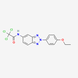 2,2,2-trichloro-N-[2-(4-ethoxyphenyl)-2H-1,2,3-benzotriazol-5-yl]acetamide