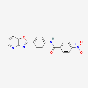 4-nitro-N-(4-[1,3]oxazolo[4,5-b]pyridin-2-ylphenyl)benzamide