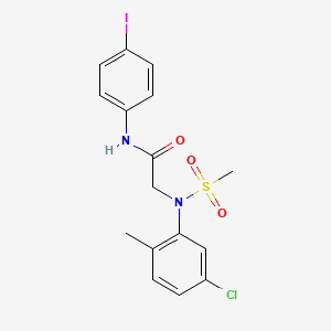 2-(N-(5-Chloro-2-methylphenyl)methylsulfonamido)-N-(4-iodophenyl)acetamide