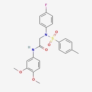 N~1~-(3,4-dimethoxyphenyl)-N~2~-(4-fluorophenyl)-N~2~-[(4-methylphenyl)sulfonyl]glycinamide