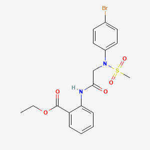 ethyl 2-{[N-(4-bromophenyl)-N-(methylsulfonyl)glycyl]amino}benzoate