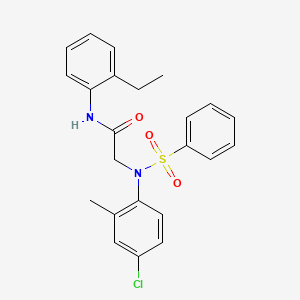 N~2~-(4-chloro-2-methylphenyl)-N~1~-(2-ethylphenyl)-N~2~-(phenylsulfonyl)glycinamide