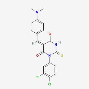 1-(3,4-dichlorophenyl)-5-[4-(dimethylamino)benzylidene]-2-thioxodihydro-4,6(1H,5H)-pyrimidinedione