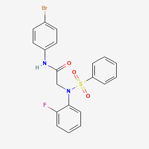 N~1~-(4-bromophenyl)-N~2~-(2-fluorophenyl)-N~2~-(phenylsulfonyl)glycinamide