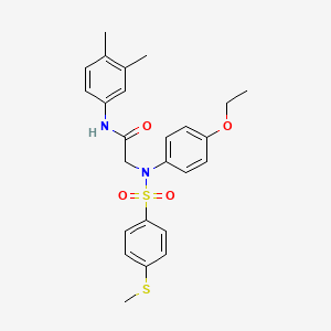 N~1~-(3,4-dimethylphenyl)-N~2~-(4-ethoxyphenyl)-N~2~-{[4-(methylthio)phenyl]sulfonyl}glycinamide