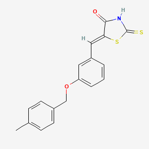 5-{3-[(4-methylbenzyl)oxy]benzylidene}-2-thioxo-1,3-thiazolidin-4-one