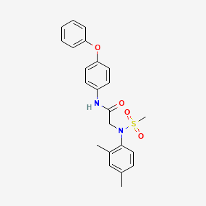 molecular formula C23H24N2O4S B3695315 N~2~-(2,4-dimethylphenyl)-N~2~-(methylsulfonyl)-N~1~-(4-phenoxyphenyl)glycinamide 