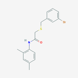 2-[(3-bromophenyl)methylsulfanyl]-N-(2,4-dimethylphenyl)acetamide