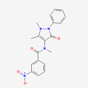 N-(1,5-dimethyl-3-oxo-2-phenylpyrazol-4-yl)-N-methyl-3-nitrobenzamide