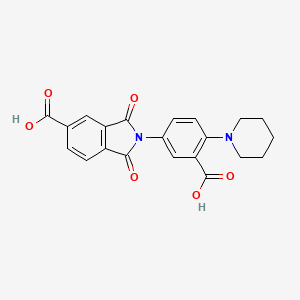 2-[3-carboxy-4-(1-piperidinyl)phenyl]-1,3-dioxo-5-isoindolinecarboxylic acid