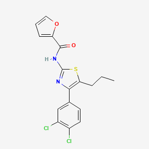 N-[4-(3,4-dichlorophenyl)-5-propyl-1,3-thiazol-2-yl]-2-furamide