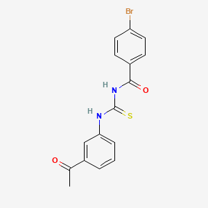 molecular formula C16H13BrN2O2S B3695383 N-{[(3-acetylphenyl)amino]carbonothioyl}-4-bromobenzamide 