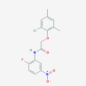 2-(2-chloro-4,6-dimethylphenoxy)-N-(2-fluoro-5-nitrophenyl)acetamide