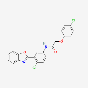 N-[3-(1,3-benzoxazol-2-yl)-4-chlorophenyl]-2-(4-chloro-3-methylphenoxy)acetamide