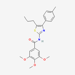 3,4,5-trimethoxy-N-[4-(4-methylphenyl)-5-propyl-1,3-thiazol-2-yl]benzamide