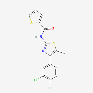 molecular formula C15H10Cl2N2OS2 B3695438 N-[4-(3,4-dichlorophenyl)-5-methyl-1,3-thiazol-2-yl]-2-thiophenecarboxamide 