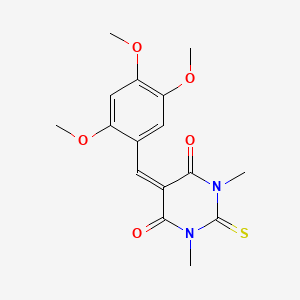 1,3-Dimethyl-2-sulfanylidene-5-[(2,4,5-trimethoxyphenyl)methylidene]-1,3-diazinane-4,6-dione