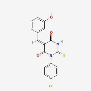 1-(4-bromophenyl)-5-(3-methoxybenzylidene)-2-thioxodihydro-4,6(1H,5H)-pyrimidinedione