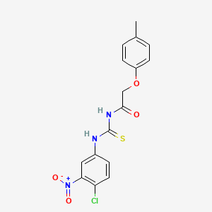 molecular formula C16H14ClN3O4S B3695466 N-{[(4-chloro-3-nitrophenyl)amino]carbonothioyl}-2-(4-methylphenoxy)acetamide CAS No. 4362-39-4