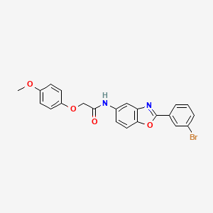 molecular formula C22H17BrN2O4 B3695480 N-[2-(3-bromophenyl)-1,3-benzoxazol-5-yl]-2-(4-methoxyphenoxy)acetamide 