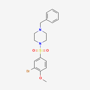 1-benzyl-4-[(3-bromo-4-methoxyphenyl)sulfonyl]piperazine