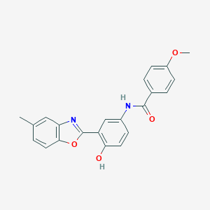 N-[4-hydroxy-3-(5-methyl-1,3-benzoxazol-2-yl)phenyl]-4-methoxybenzamide