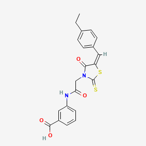 3-({[5-(4-ethylbenzylidene)-4-oxo-2-thioxo-1,3-thiazolidin-3-yl]acetyl}amino)benzoic acid