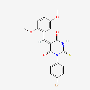 1-(4-bromophenyl)-5-(2,5-dimethoxybenzylidene)-2-thioxodihydro-4,6(1H,5H)-pyrimidinedione