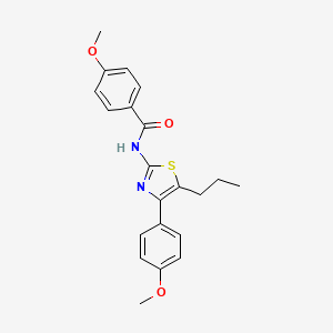 4-methoxy-N-[4-(4-methoxyphenyl)-5-propyl-1,3-thiazol-2-yl]benzamide