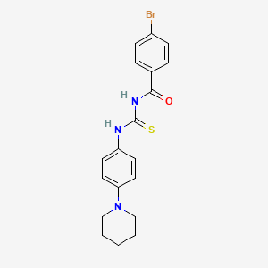 molecular formula C19H20BrN3OS B3695570 4-bromo-N-({[4-(1-piperidinyl)phenyl]amino}carbonothioyl)benzamide 