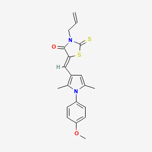 (5Z)-5-{[1-(4-methoxyphenyl)-2,5-dimethyl-1H-pyrrol-3-yl]methylidene}-3-(prop-2-en-1-yl)-2-thioxo-1,3-thiazolidin-4-one