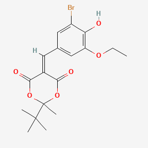 5-(3-bromo-5-ethoxy-4-hydroxybenzylidene)-2-tert-butyl-2-methyl-1,3-dioxane-4,6-dione