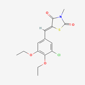 (5Z)-5-[(3-chloro-4,5-diethoxyphenyl)methylidene]-3-methyl-1,3-thiazolidine-2,4-dione