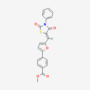 methyl 4-{5-[(2,4-dioxo-3-phenyl-1,3-thiazolidin-5-ylidene)methyl]-2-furyl}benzoate