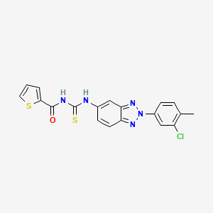 N-({[2-(3-chloro-4-methylphenyl)-2H-1,2,3-benzotriazol-5-yl]amino}carbonothioyl)-2-thiophenecarboxamide