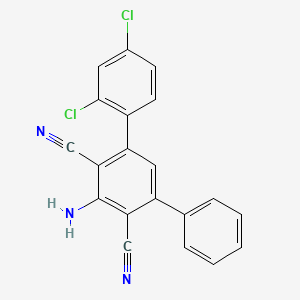 molecular formula C20H11Cl2N3 B3695645 2-amino-4-(2,4-dichlorophenyl)-6-phenylbenzene-1,3-dicarbonitrile 