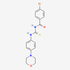 molecular formula C18H18BrN3O2S B3695646 4-bromo-N-{[4-(morpholin-4-yl)phenyl]carbamothioyl}benzamide 