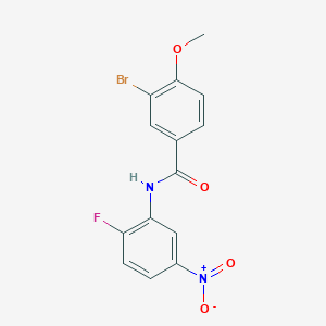 3-bromo-N-(2-fluoro-5-nitrophenyl)-4-methoxybenzamide