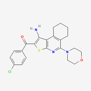 molecular formula C22H22ClN3O2S B3695686 [1-amino-5-(4-morpholinyl)-6,7,8,9-tetrahydrothieno[2,3-c]isoquinolin-2-yl](4-chlorophenyl)methanone 