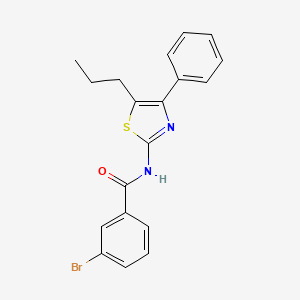 3-bromo-N-(4-phenyl-5-propyl-1,3-thiazol-2-yl)benzamide