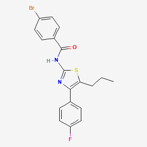 4-bromo-N-[4-(4-fluorophenyl)-5-propyl-1,3-thiazol-2-yl]benzamide