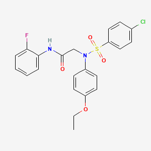 N~2~-[(4-chlorophenyl)sulfonyl]-N~2~-(4-ethoxyphenyl)-N~1~-(2-fluorophenyl)glycinamide