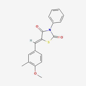 (5Z)-5-(4-methoxy-3-methylbenzylidene)-3-phenyl-1,3-thiazolidine-2,4-dione