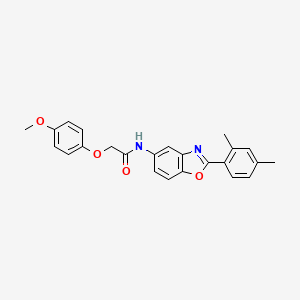 molecular formula C24H22N2O4 B3695737 N-[2-(2,4-dimethylphenyl)-1,3-benzoxazol-5-yl]-2-(4-methoxyphenoxy)acetamide 