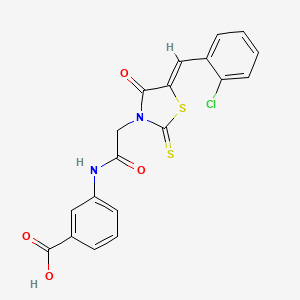 3-({[5-(2-chlorobenzylidene)-4-oxo-2-thioxo-1,3-thiazolidin-3-yl]acetyl}amino)benzoic acid