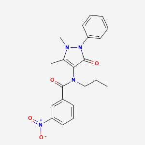 N-(1,5-dimethyl-3-oxo-2-phenyl-2,3-dihydro-1H-pyrazol-4-yl)-3-nitro-N-propylbenzamide